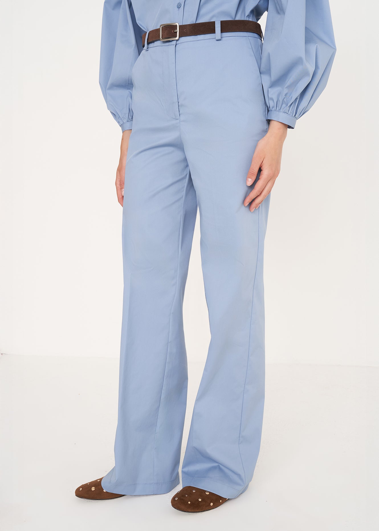 PANTS - CLAIR - Cornflower blue