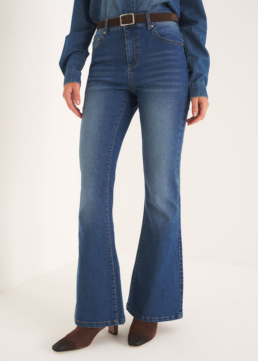 Pantalone denim Cindy modello flare