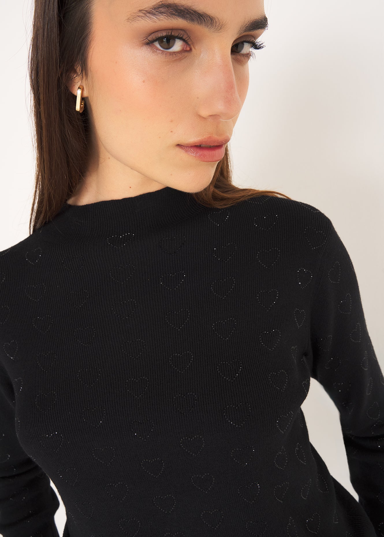 Maglia Marsh con cuori strass