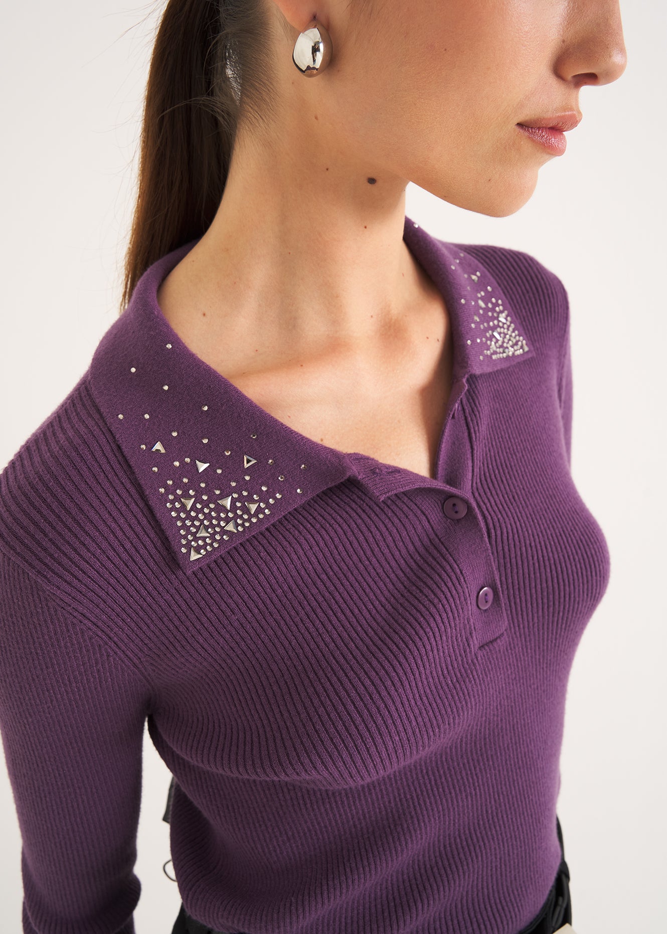 Maglia polo Mendy con strass