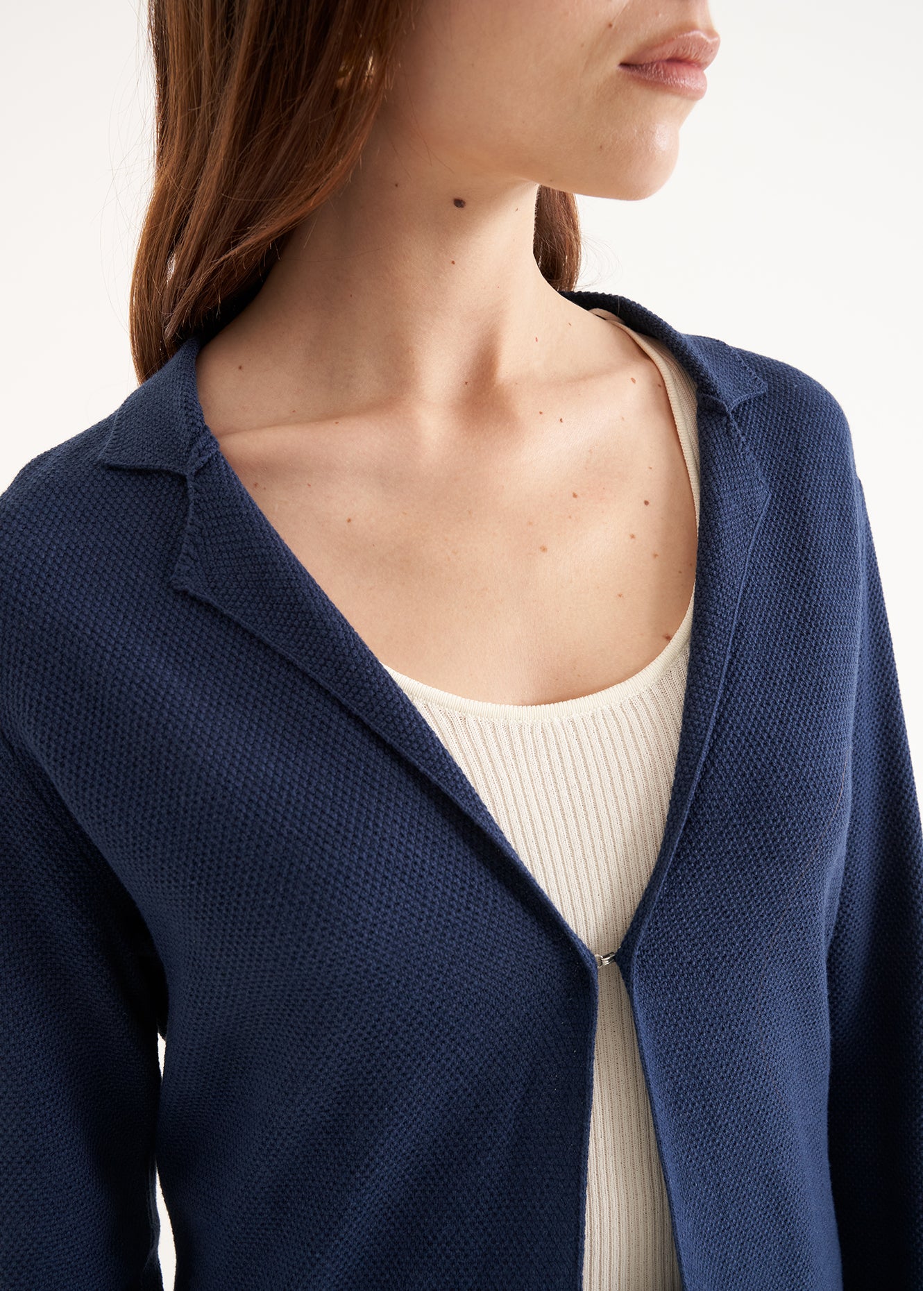 Cardigan Coral Midnight in filo