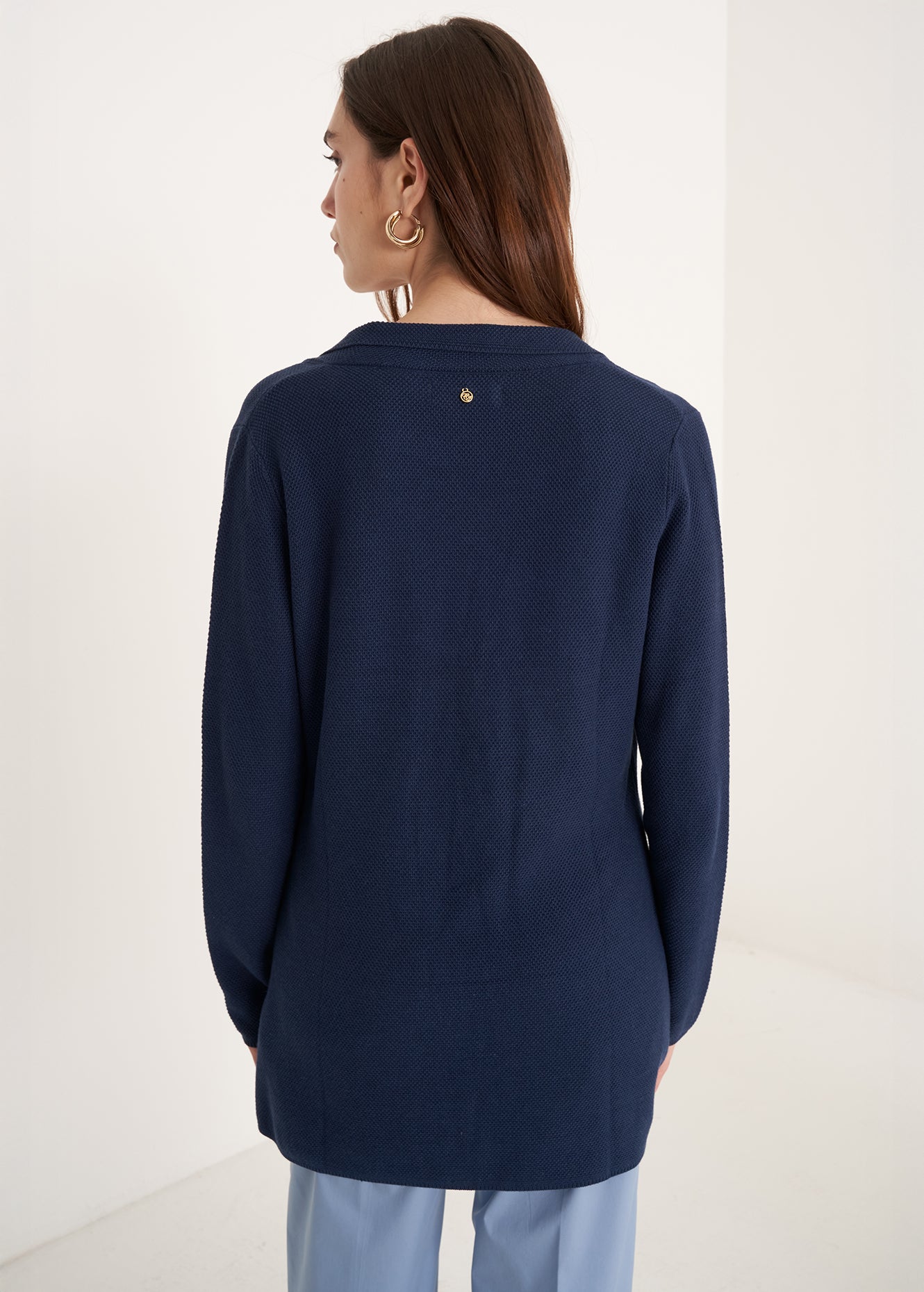 Cardigan Coral Midnight in filo
