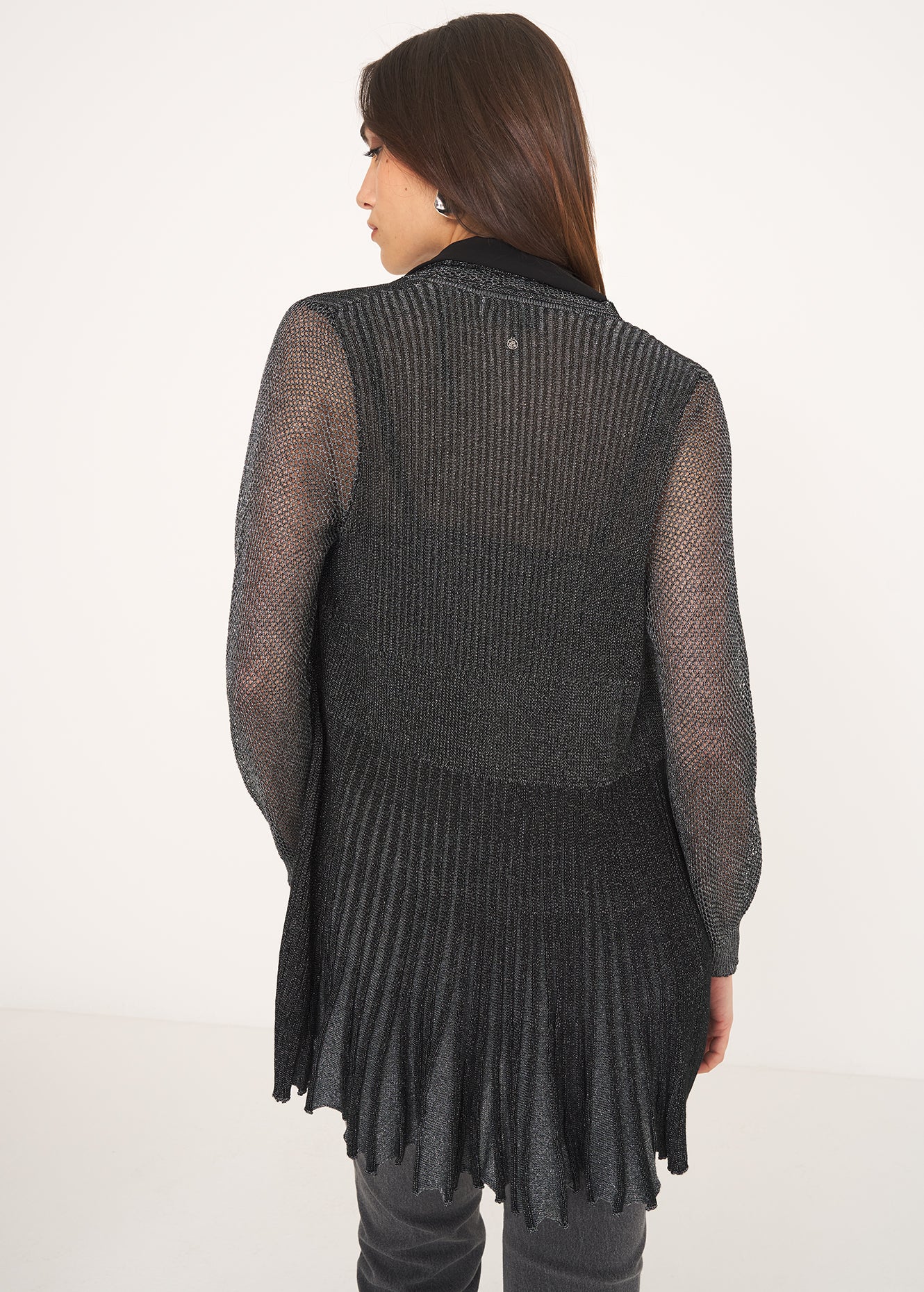 Cardigan Caren in filo con cinta