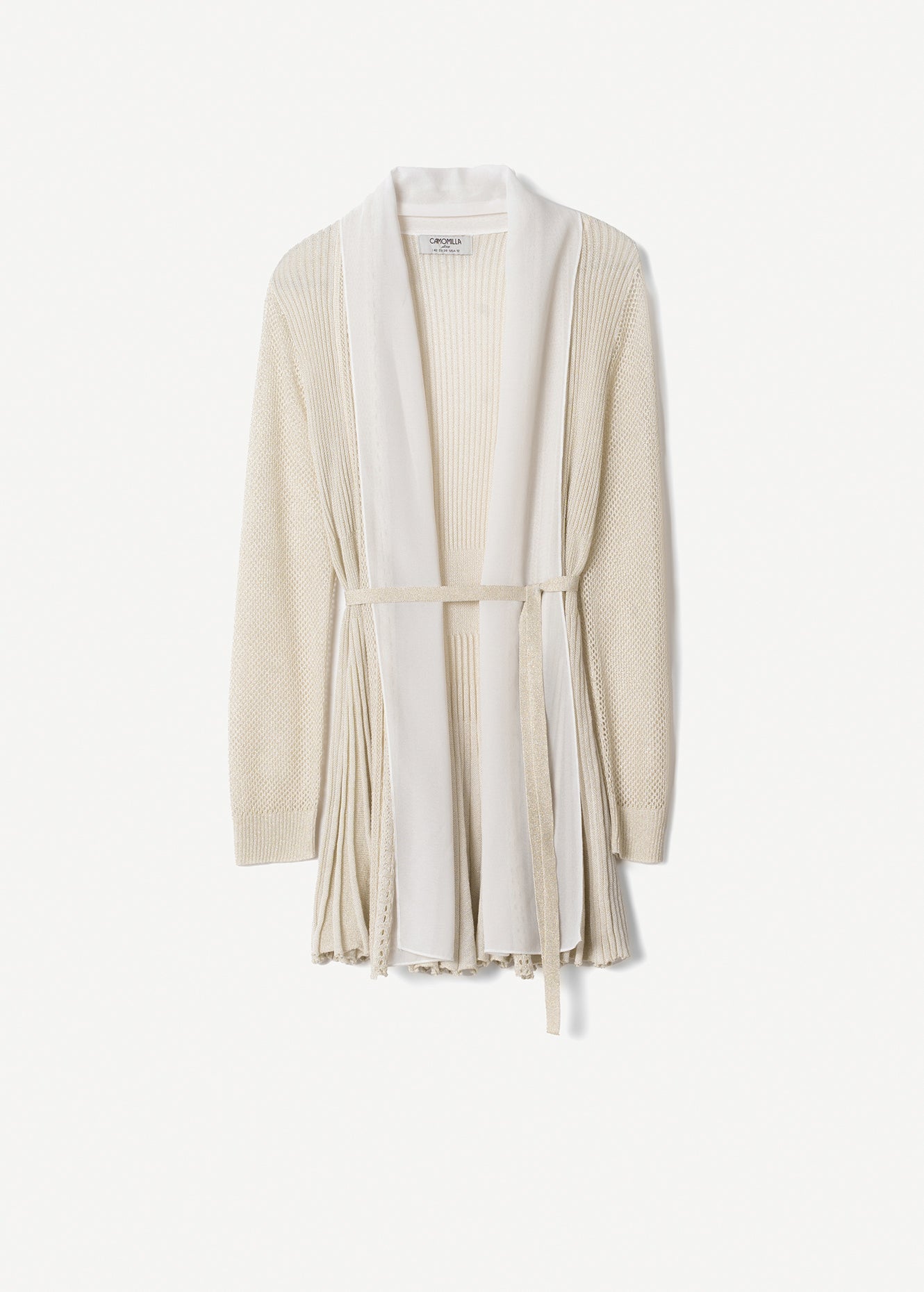 Cardigan Caren in filo con cinta