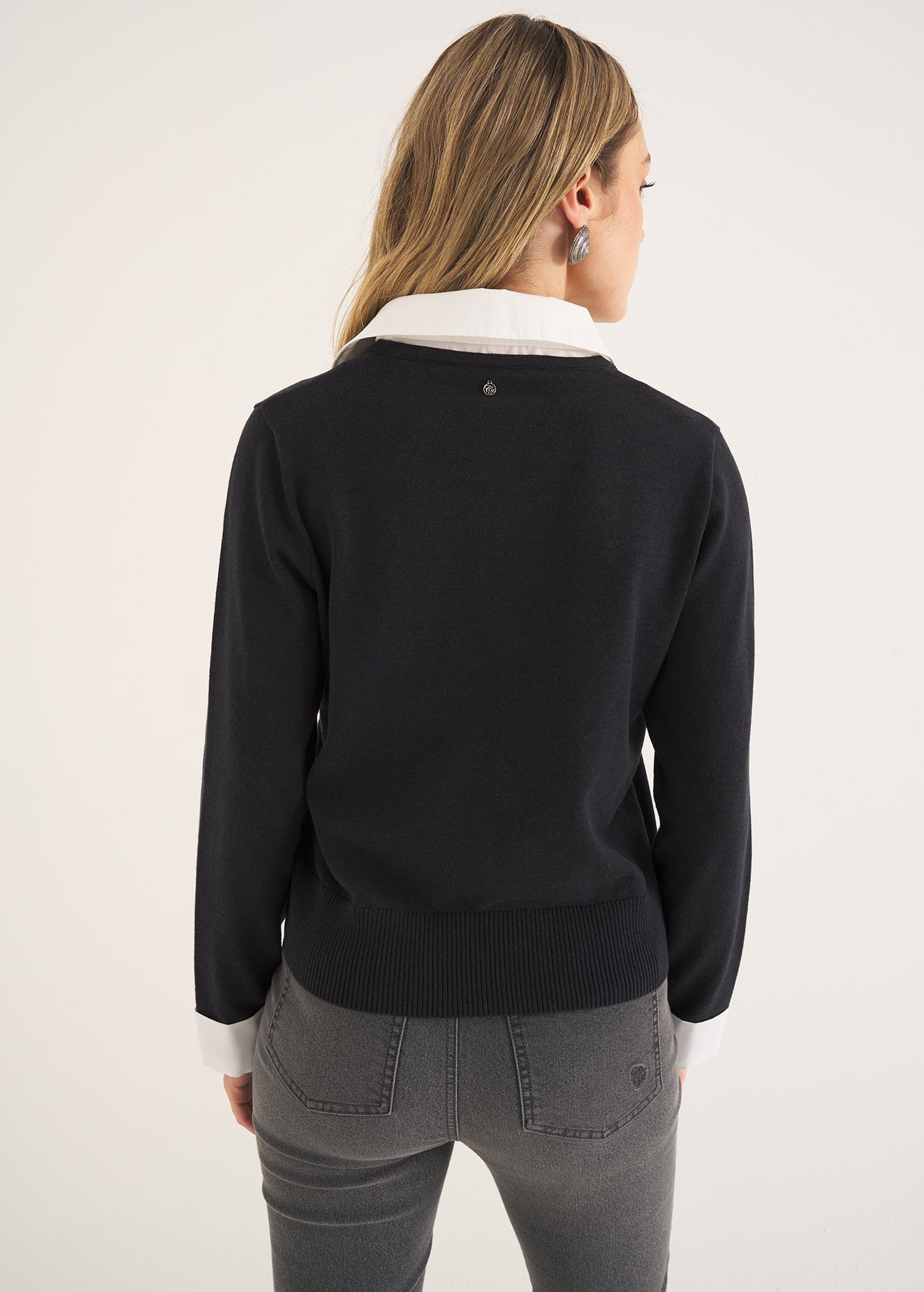 Cardigan Crazy con dettagli camicia