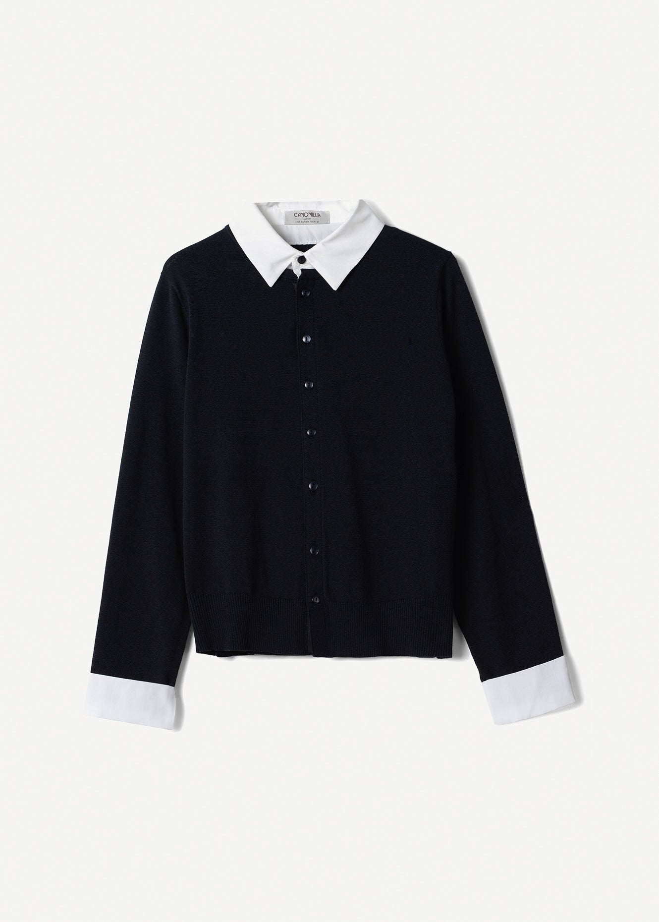 Cardigan Crazy con dettagli camicia