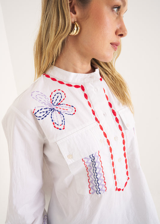 Camicia Cuore ricamata