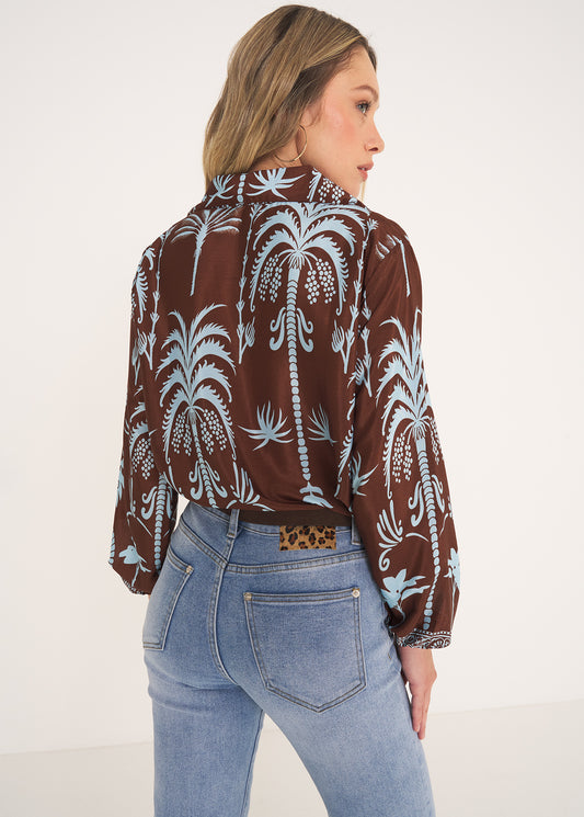 Blusa Bernie stampata con colletto