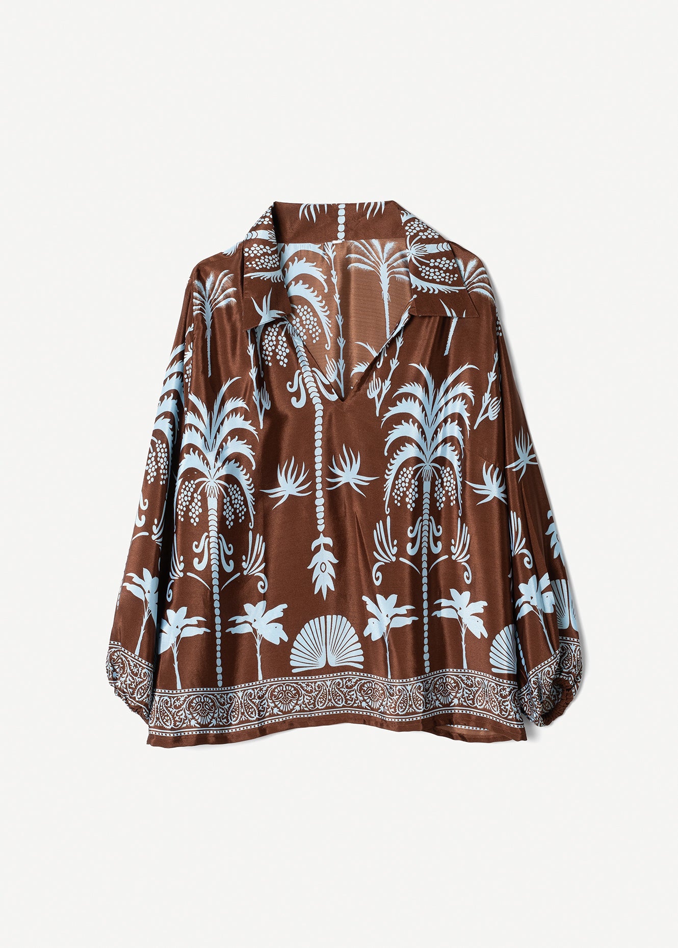 Blusa Bernie stampata con colletto