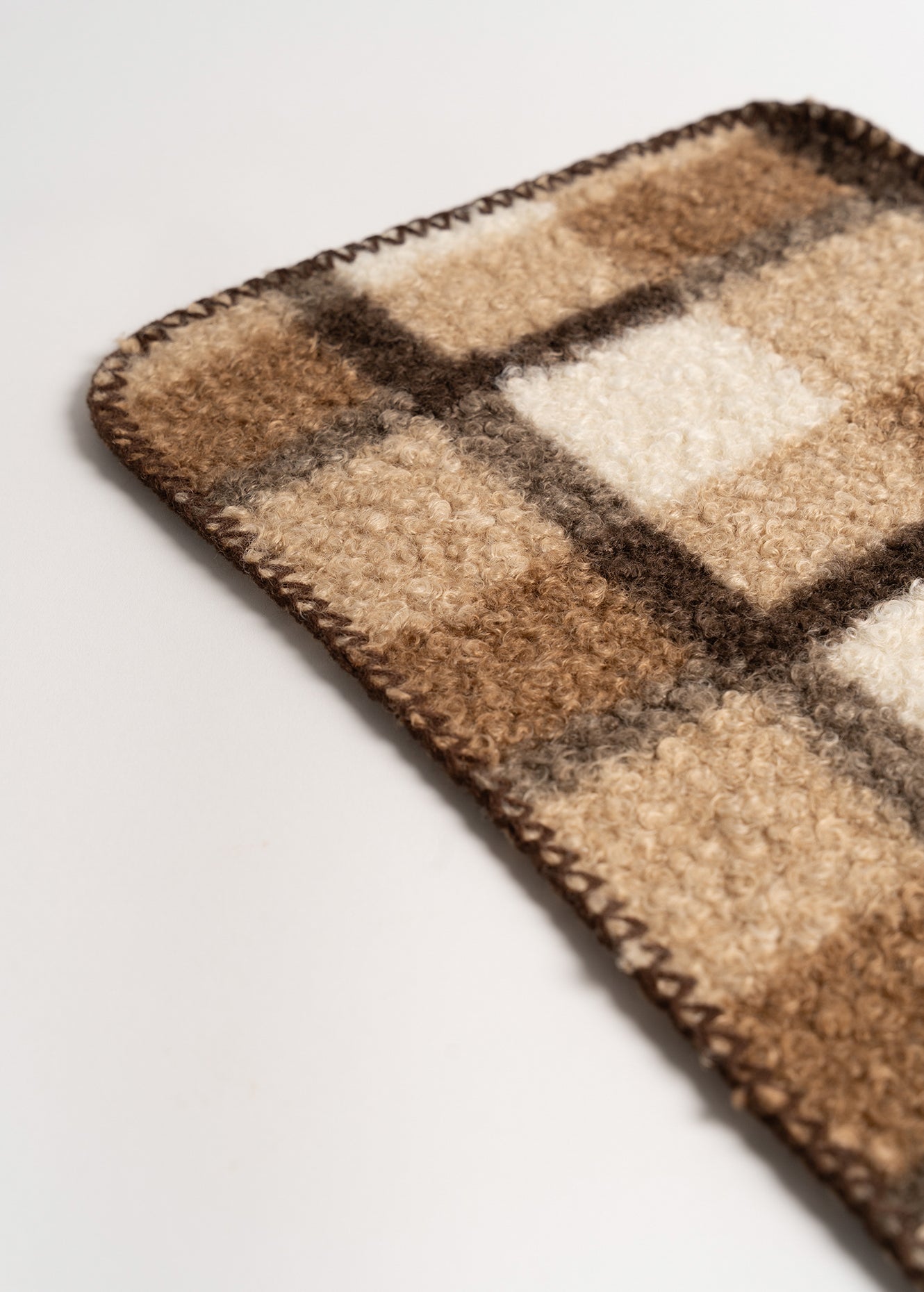 Sciarpa Shiny maxi check shearling