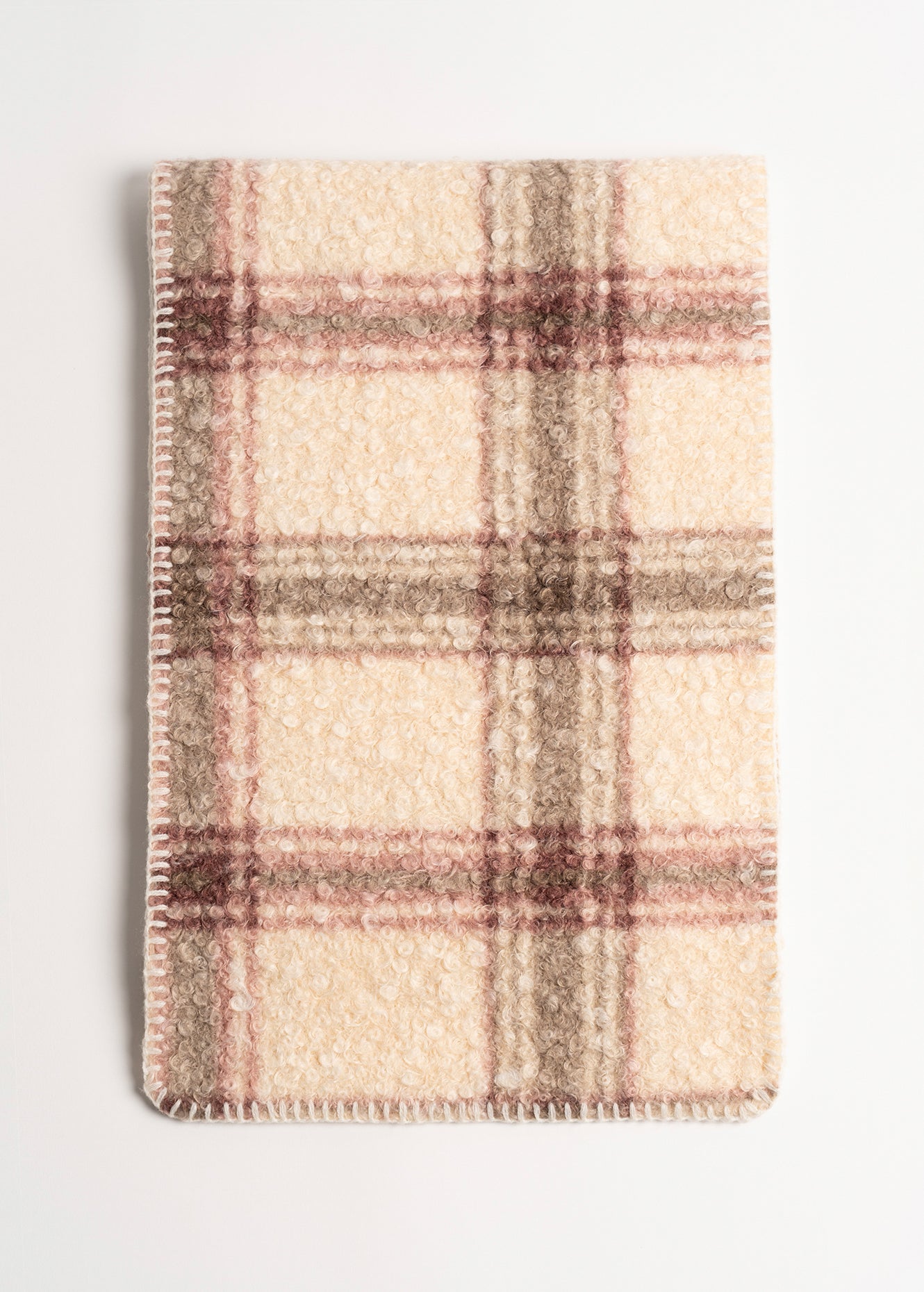Sciarpa Shiny maxi check shearling