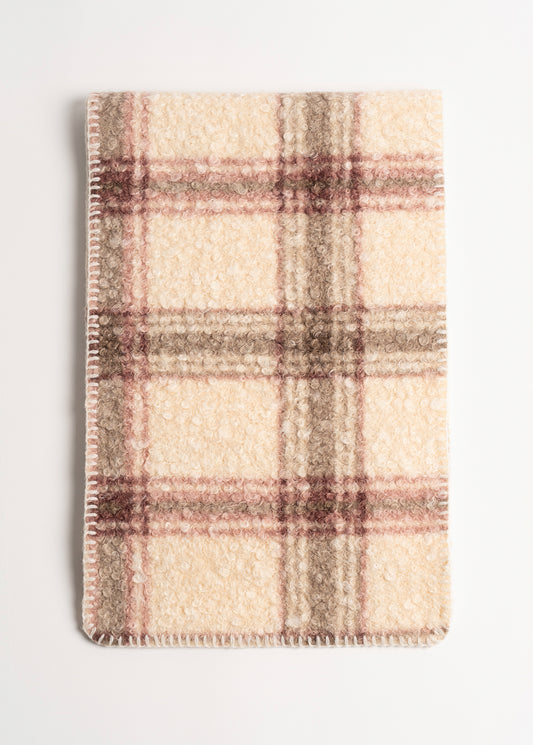 Sciarpa Shiny maxi check shearling