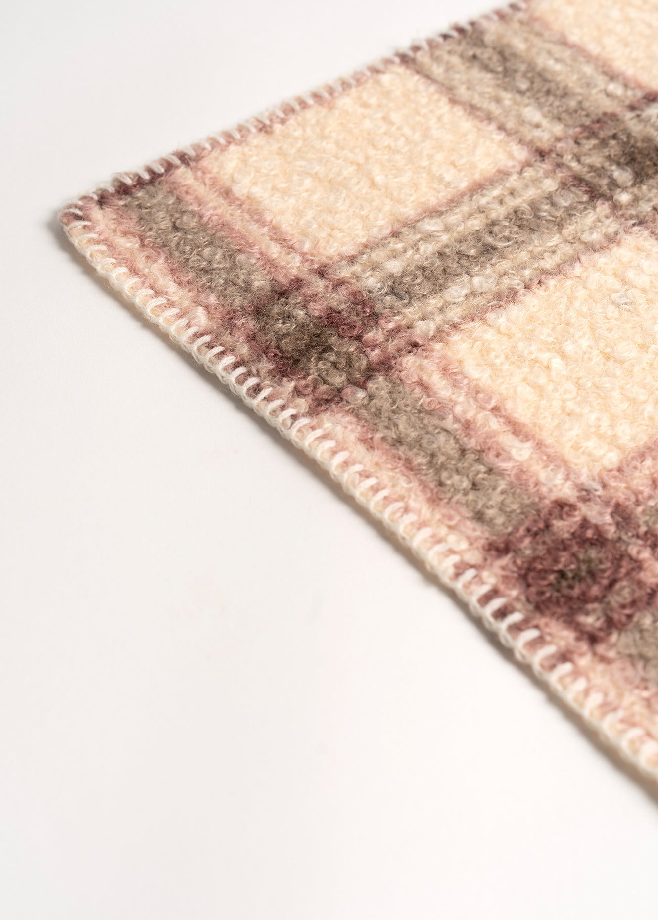 Sciarpa Shiny maxi check shearling